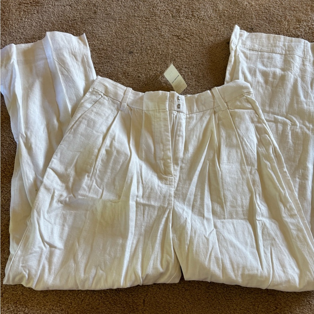 Abercrombie & Fitch NWT Cream Linen Trousers